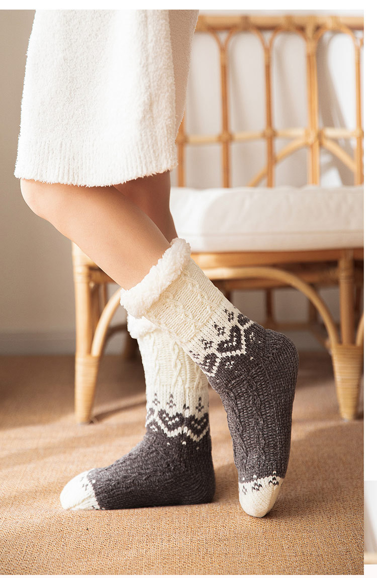 Womens Knitted Thicken Winter Socks Sleep Socks Floor Socks Thermal Socks